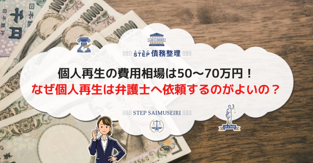 個人再生の費用相場は50～70万円！ なぜ個人再生は弁護士へ依頼するのがよいの？